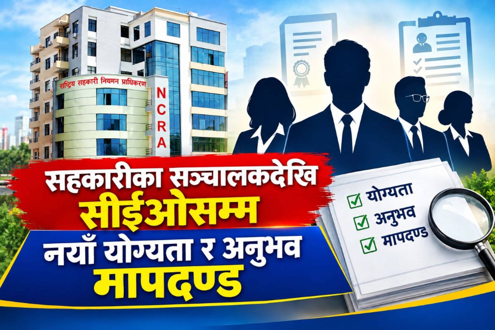सहकारी सञ्चालक र सीईओका लागि तोकियो नयाँ योग्यता